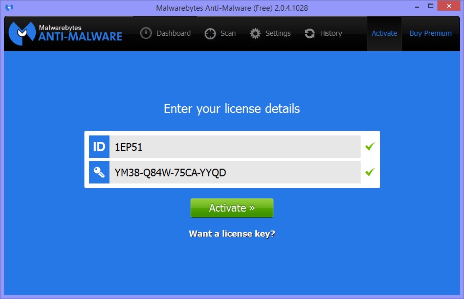 Malwarebytes premium 3.0 license key